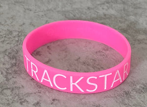 TRACKSTAR  Pink Rubber Wristband