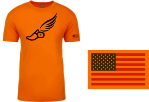 TRACKSTAR by Noey Classic Orange Track Spike Black Logo: Flag
