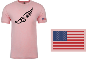 TRACKSTAR by Noey Desert Pink Track Spike Black Logo: Flag