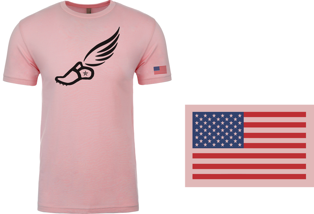 TRACKSTAR by Noey Desert Pink Track Spike Black Logo: Flag