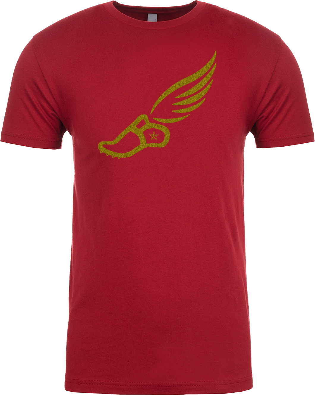 TRACKSTAR by Noey Cardinal Red Track Spike Gold Logo